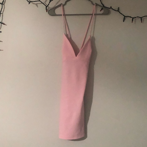 Baby Pink form fitting mini body con dress - Picture 3 of 5